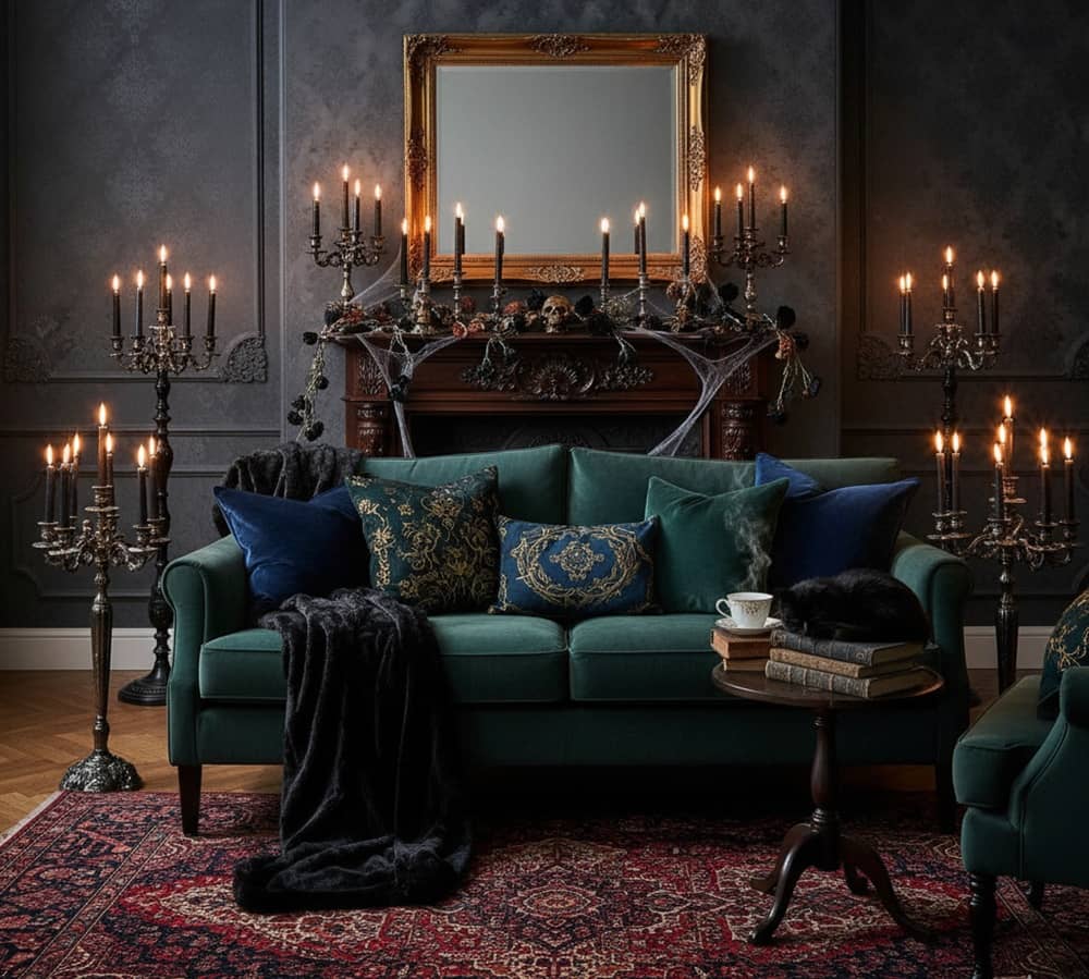 Elegant Gothic Halloween home decor