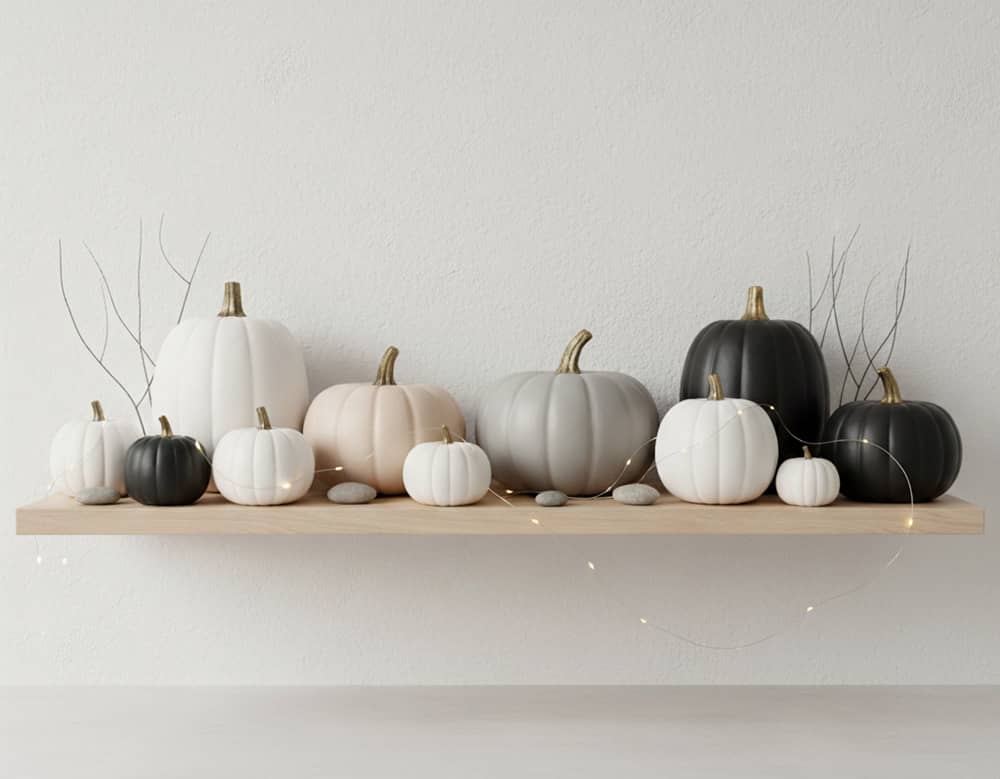 Minimalist Halloween pumpkin